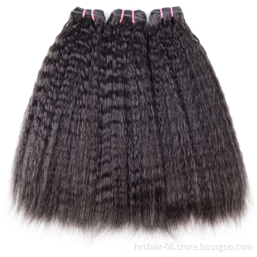 factory supply cuticle aligned Brazilian human hair natural kinky straight 12A double drawn bundles
